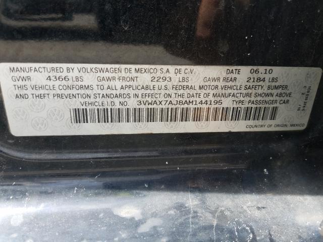 2010 VOLKSWAGEN JETTA LIMI 3VWAX7AJ8AM144195