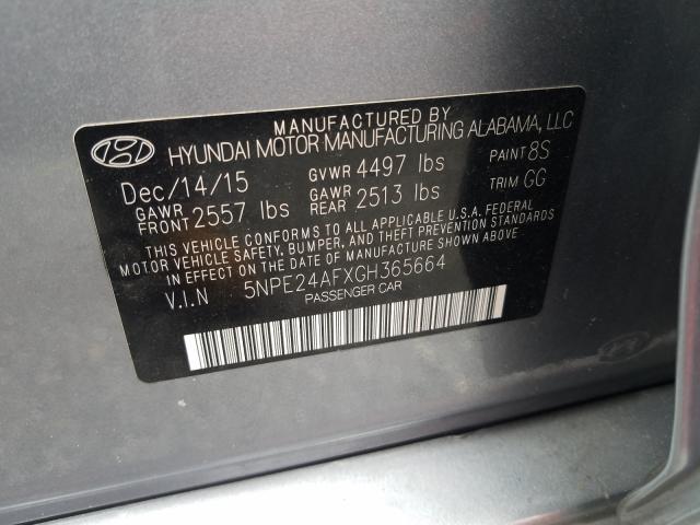 2016 HYUNDAI SONATA 5NPE24AFXGH365664