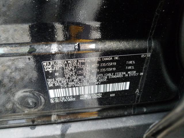 2019 TOYOTA RAV4 XLE P 2T3C1RFV1KW031662