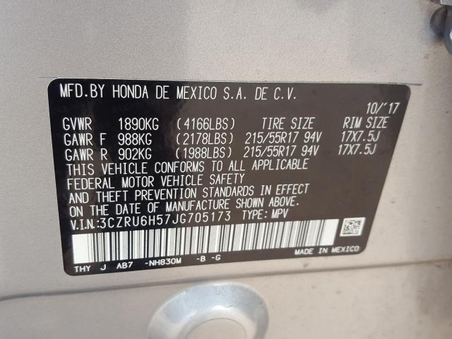 2018 HONDA HR-V EX 3CZRU6H57JG705173