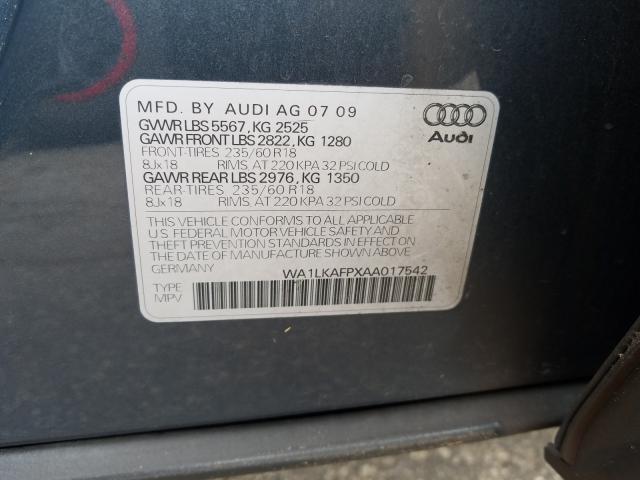 2010 AUDI Q5 PREMIUM WA1LKAFPXAA017542