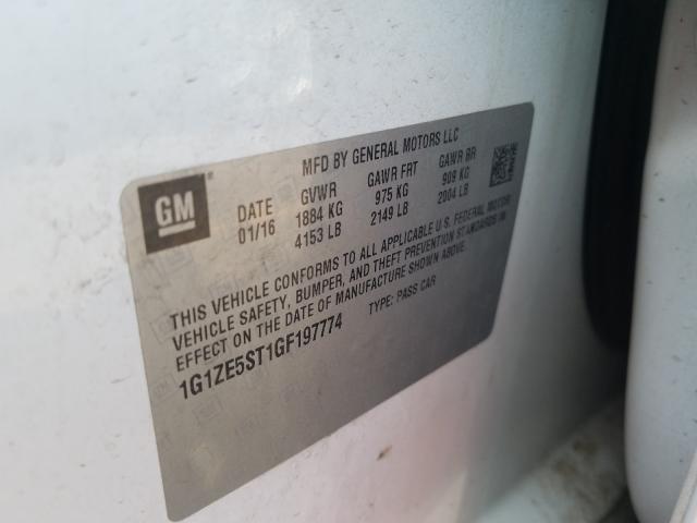 2016 CHEVROLET MALIBU 1G1ZE5ST1GF197774