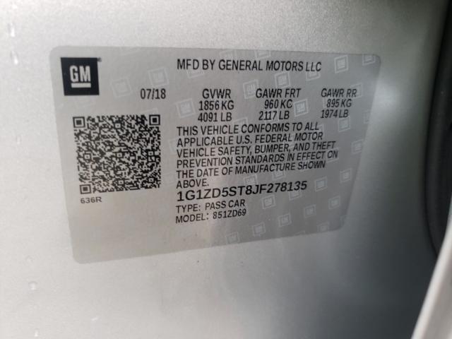 2018 CHEVROLET MALIBU LT 1G1ZD5ST8JF278135