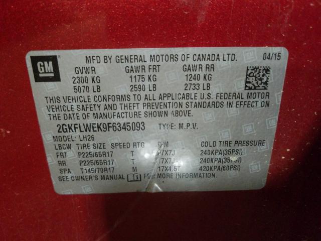 2015 GMC TERRAIN SL 2GKFLWEK9F6345093