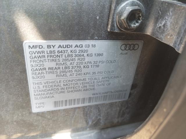 VIN WA1LHAF75JD035248 2018 Audi Q7, Premium Plus no.10