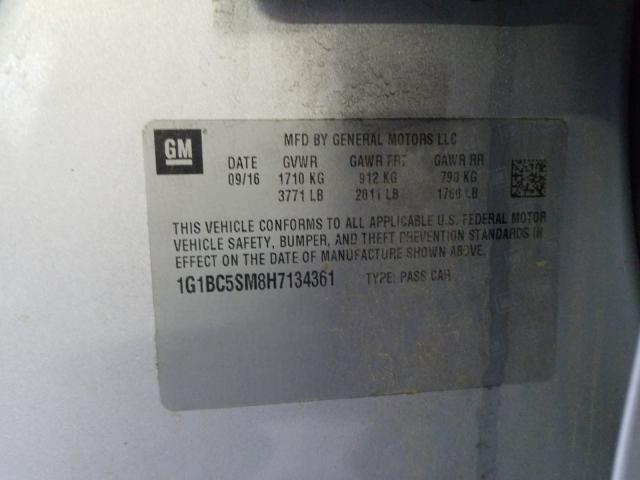 2017 CHEVROLET CRUZE LS 1G1BC5SM8H7134361