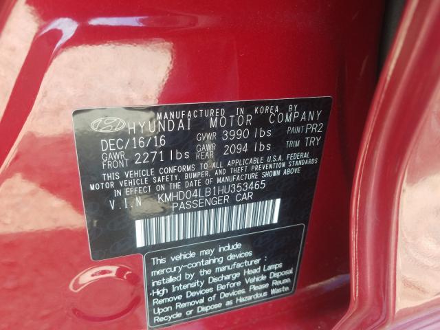 2017 HYUNDAI ELANTRA SP KMHD04LB1HU353465