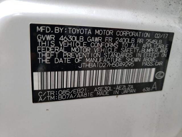 2017 LEXUS IS 200T JTHBA1D27H5049295