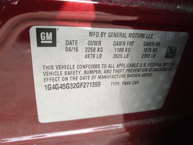 2016 BUICK LACROSSE S 1G4G45G32GF271399