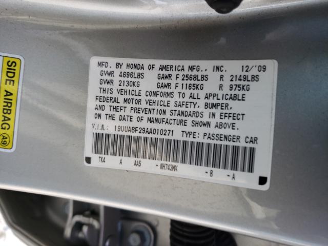 2010 ACURA TL 19UUA8F29AA010271