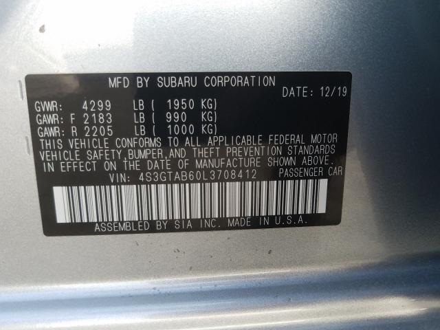 2020 SUBARU IMPREZA 4S3GTAB60L3708412