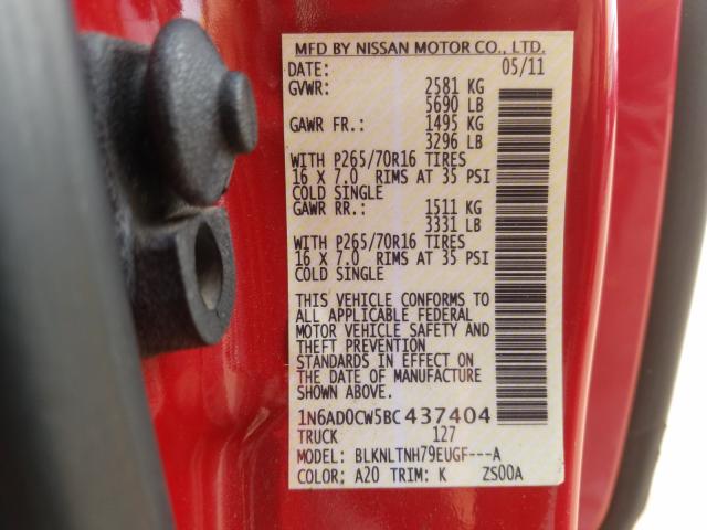 2011 NISSAN FRONTIER 1N6AD0CW5BC437404