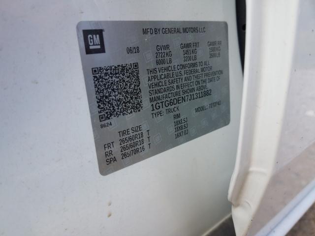 2018 GMC CANYON SLT 1GTG6DEN7J1311882