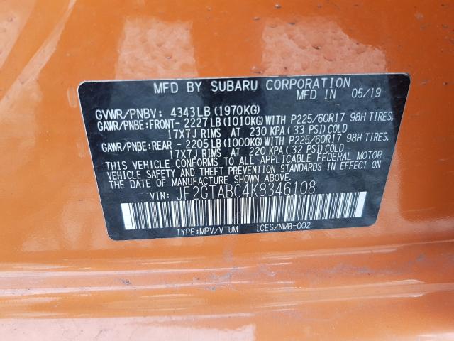 2019 SUBARU CROSSTREK JF2GTABC4K8346108