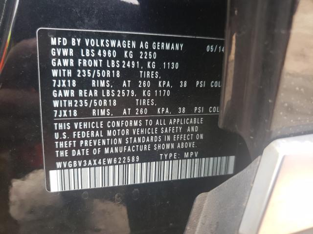 2014 VOLKSWAGEN TIGUAN S WVGBV3AX4EW622589