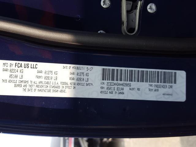 2017 DODGE CHARGER SX 2C3CDXHGXHH628056