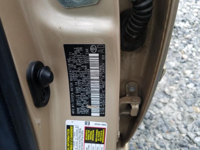 2011 TOYOTA COROLLA BA 2T1BU4EE8BC650468