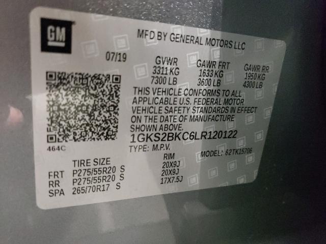 2020 GMC YUKON SLT 1GKS2BKC6LR120122