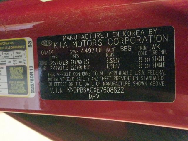 2014 KIA SPORTAGE B KNDPB3ACXE7608822
