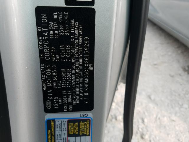 2016 KIA SEDONA EX KNDMC5C1XG6159299