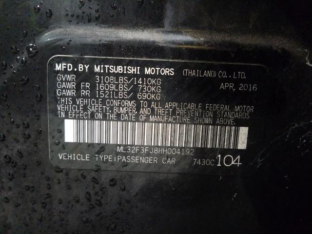 2017 MITSUBISHI MIRAGE G4 ML32F3FJ8HH004192