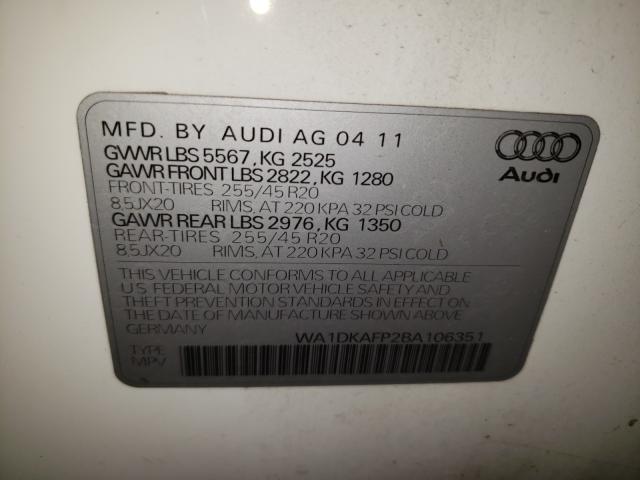 2011 AUDI Q5 PREMIUM WA1DKAFP2BA106351