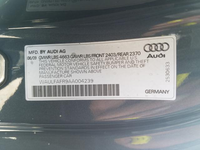 2010 AUDI A5 PREMIUM WAULFAFR9AA004239