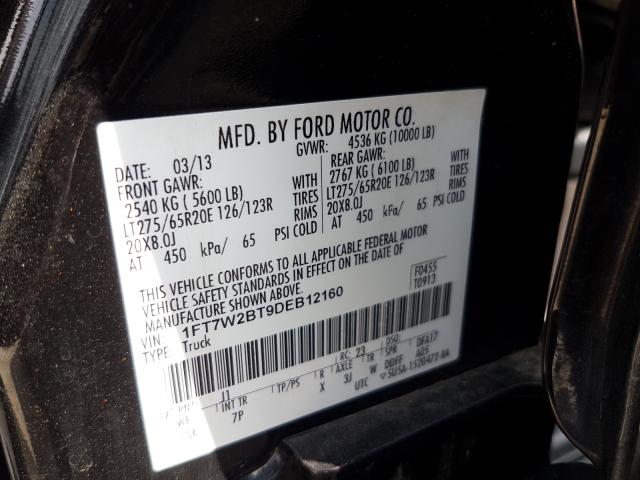 2013 FORD F250 SUPER 1FT7W2BT9DEB12160