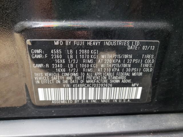 2013 SUBARU OUTBACK 2. 4S4BRCAC7D3292626