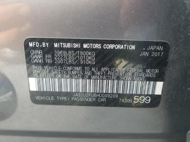 2017 MITSUBISHI LANCER ES JA32U2FU6HU009209