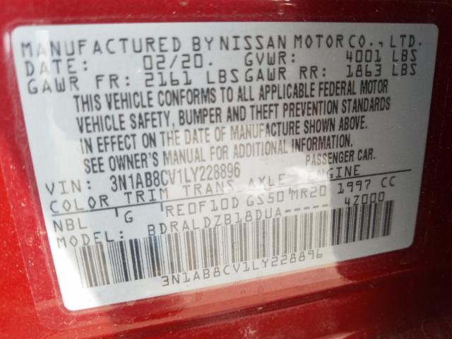 2020 NISSAN SENTRA 3N1AB8CV1LY228896