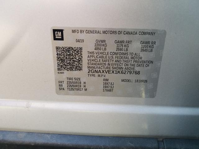 2019 CHEVROLET EQUINOX LT 2GNAXVEX1K6279768