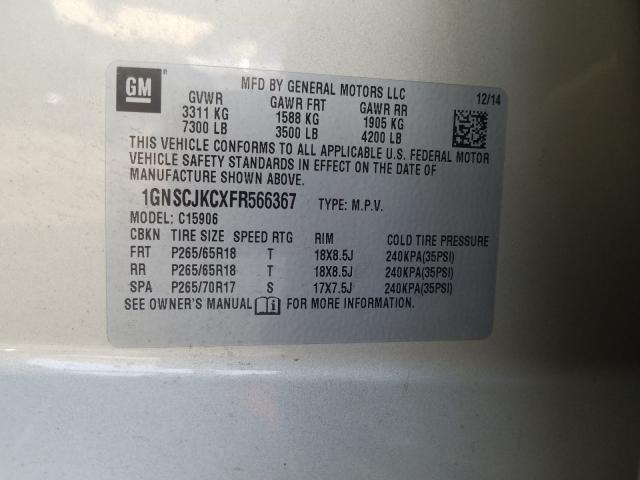 2015 CHEVROLET SUBURBAN C 1GNSCJKCXFR566367