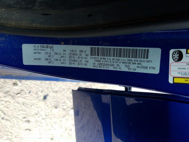 2019 RAM 1500 TRADE 1C6RREGGXKN916324