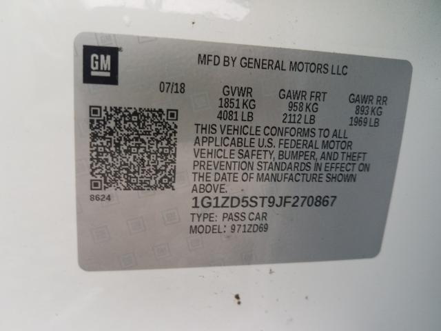 2018 CHEVROLET MALIBU LT 1G1ZD5ST9JF270867