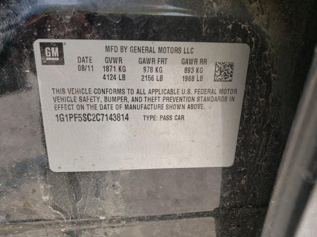 2012 CHEVROLET CRUZE LT 1G1PF5SC2C7143814