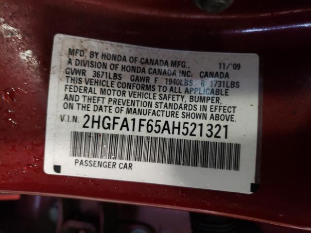 2010 HONDA CIVIC LX-S 2HGFA1F65AH521321
