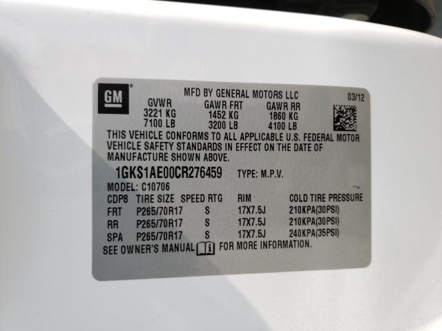 2012 GMC YUKON SLE 1GKS1AE00CR276459