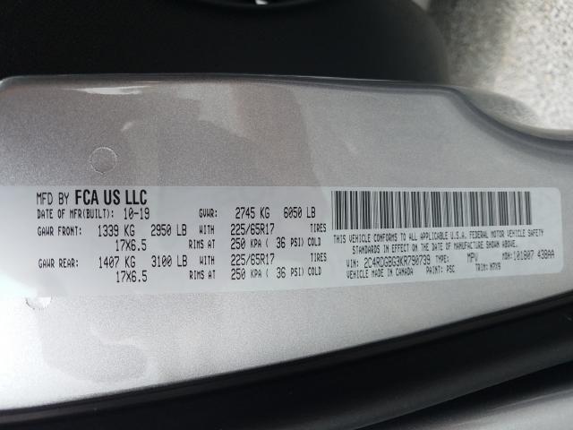 2019 DODGE GRAND CARA 2C4RDGBG3KR790739