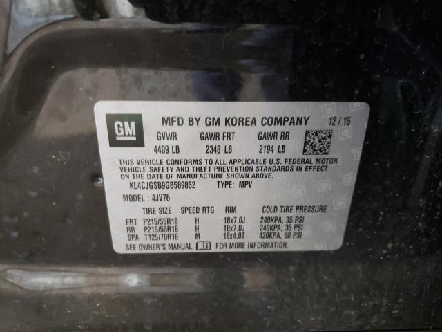 2016 BUICK ENCORE KL4CJGSB9GB589852