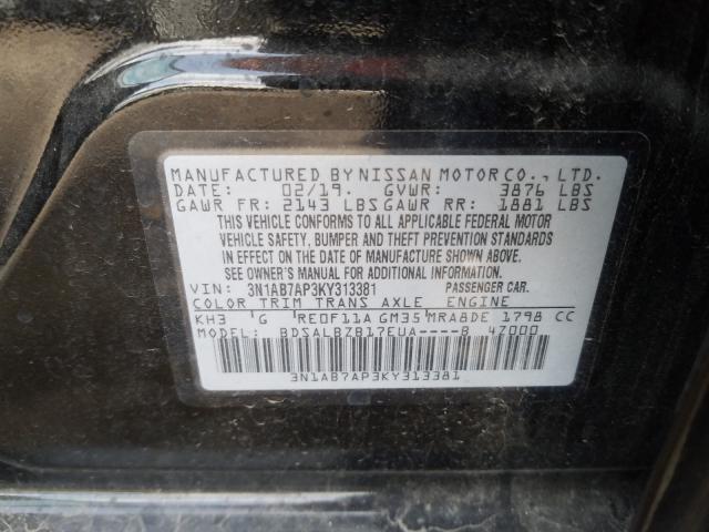 2019 NISSAN SENTRA 3N1AB7AP3KY313381