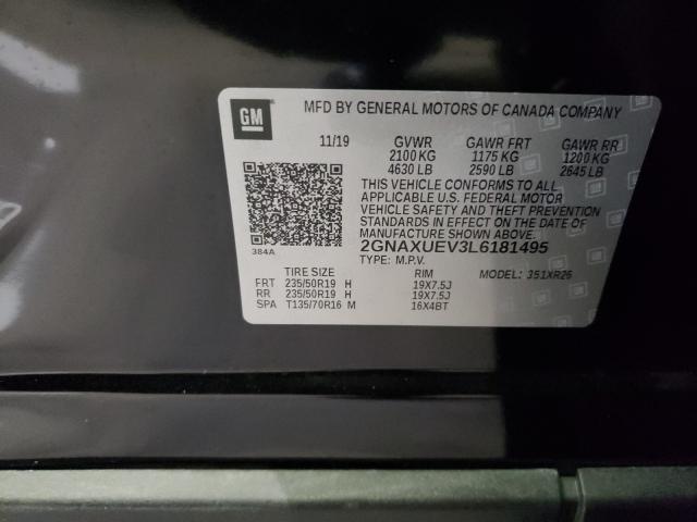 2020 CHEVROLET EQUINOX LT 2GNAXUEV3L6181495