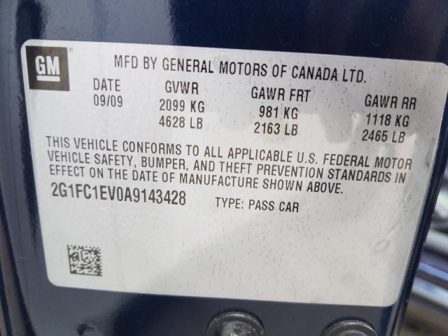 2010 CHEVROLET CAMARO LT 2G1FC1EV0A9143428