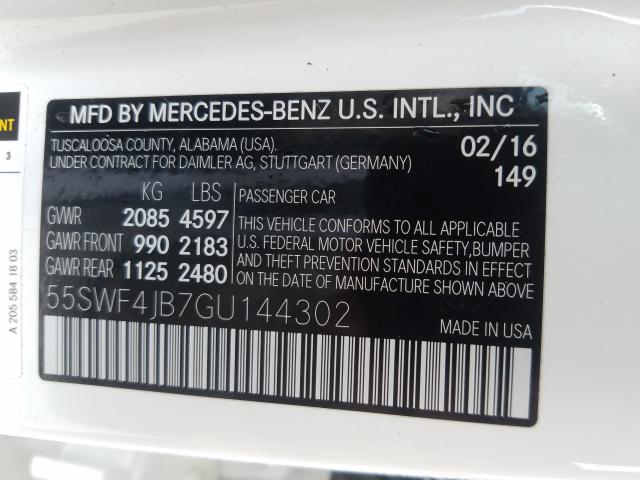 2016 MERCEDES-BENZ C 300 55SWF4JB7GU144302