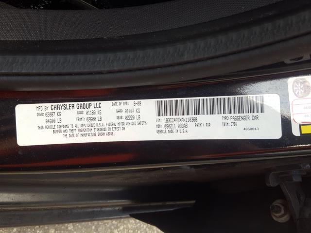 2010 DODGE AVENGER SX 1B3CC4FBXAN110368