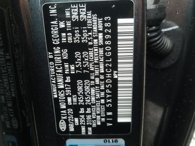 2020 KIA TELLURIDE 5XYP5DHC2LG089283