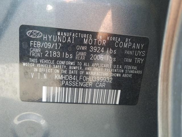 2017 HYUNDAI ELANTRA SE - KMHD84LF0HU399932