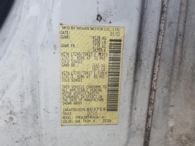 2015 NISSAN NV 2500 1N6AF0KY0FN803759