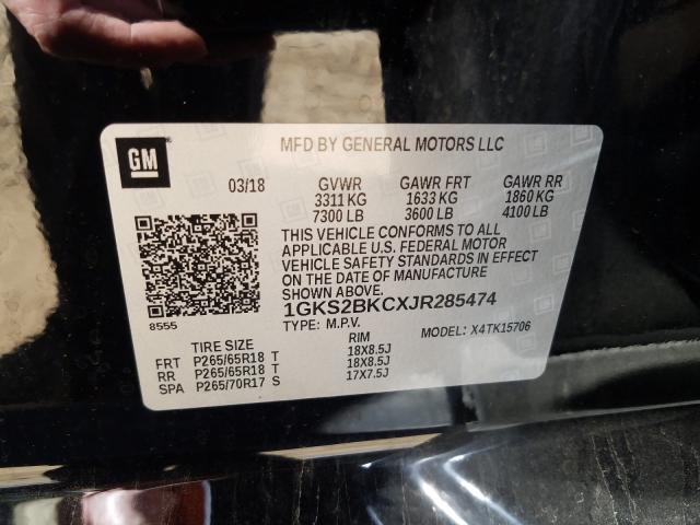 2018 GMC YUKON SLT 1GKS2BKCXJR285474