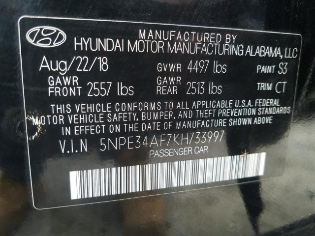 2019 HYUNDAI SONATA LIM 5NPE34AF7KH733997